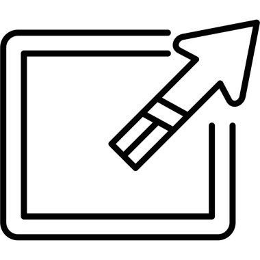 Çekiç ve çivi ikon vektörü. özet çizimi