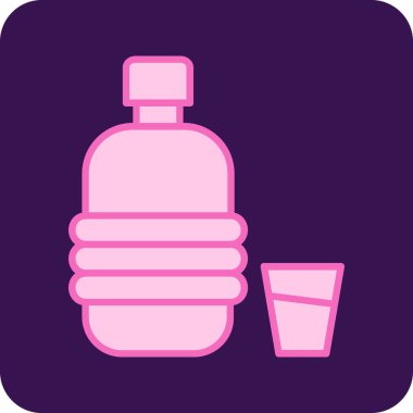 Bir bardak suyun vektör çizimi