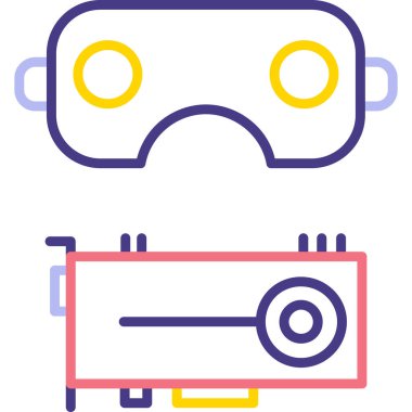 Vr. Web simgesi basit illüstrasyon