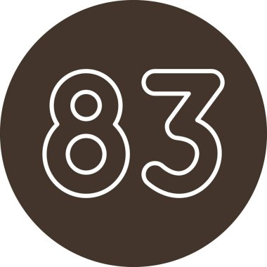 8 Numaralı bir simgenin vektör illüstrasyonu