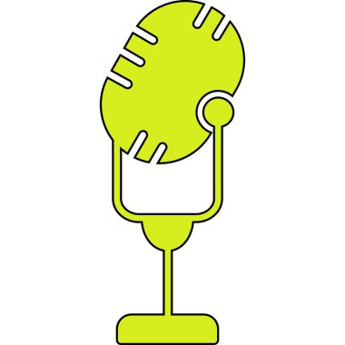 çizgi film doodle mikrofon, vektör çizim