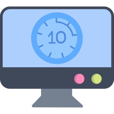 Bilgisayar. Web simgesi basit illüstrasyon