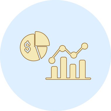 İş ve finans simgesinin vektör illüstrasyonu