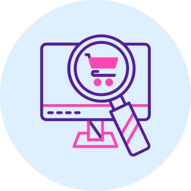 İnternetten alışveriş. Basit resimleme