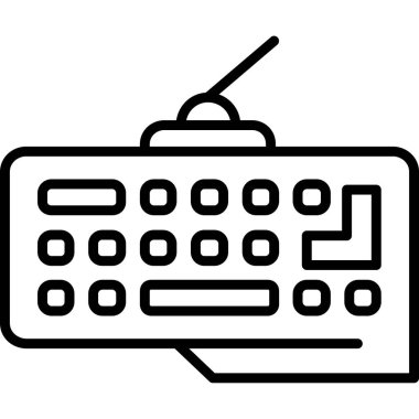 Klavye. Web simgesi basit illüstrasyon