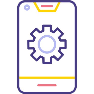 Akıllı telefon simgesinin vektör illüstrasyonu