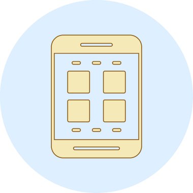 mobil vektör simgesi modern basit vektör çizimi