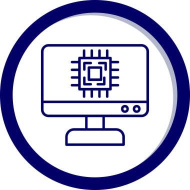 Bilgisayar. Web simgesi basit illüstrasyon
