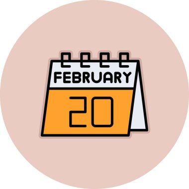 10 Ocak 'ta. Ayın 20. günü, beyaz arkaplanda basit bir takvim simgesi. planlama ve kış zamanı takvim takvimi web konsepti