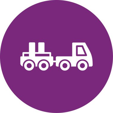 Bir traktör simgesinin vektör illüstrasyonu