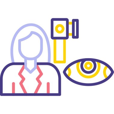 Görme ikonlu göz. vektör illüstrasyonu