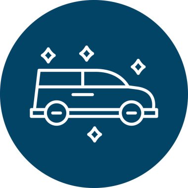 Araba simgesinin vektör illüstrasyonu