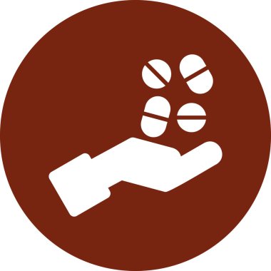 Bir elin dolar işareti ile bozuk para tutmasının vektör çizimi