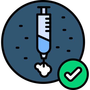 enjeksiyon web simgesi, basit vektör illüstrasyonu