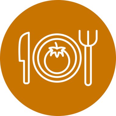 Bir balkabağı simgesinin vektör çizimi