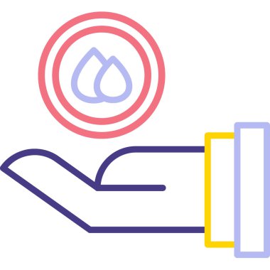 su damlası ikon vektör illüstrasyonu