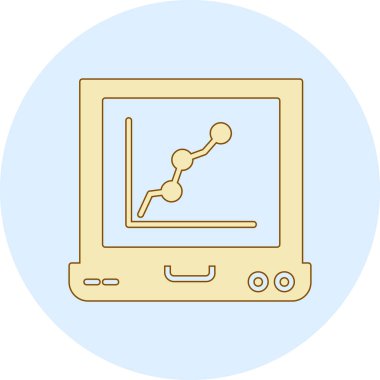 ekranda grafik grafiği olan dizüstü bilgisayar