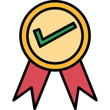 Madalya. Web simgesi basit illüstrasyon