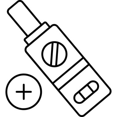 Enjeksiyon simgesi, vektör illüstrasyonu