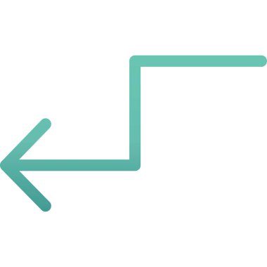 Sol ok kontur vektör simgesi