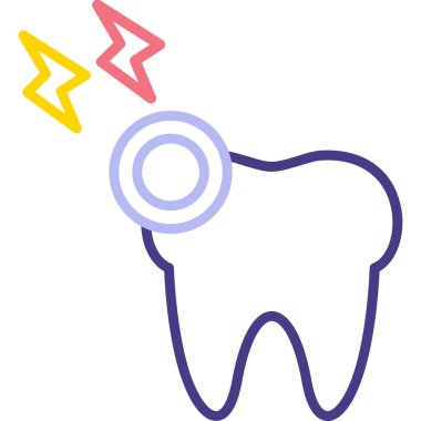 diş simgesi vektör illüstrasyonu