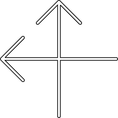 Ok yönü yön simgesi