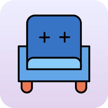 Koltuk simgesinin vektör illüstrasyonu