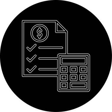 vektör Hesaplayıcı simgesi, basit vektör illüstrasyonu