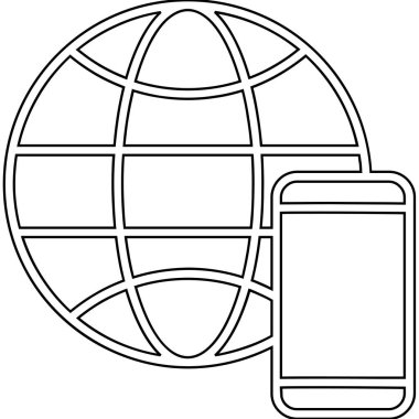 Küresel iletişim vektör simgesi