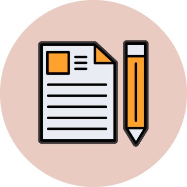 belge simgesi vektör illüstrasyonu