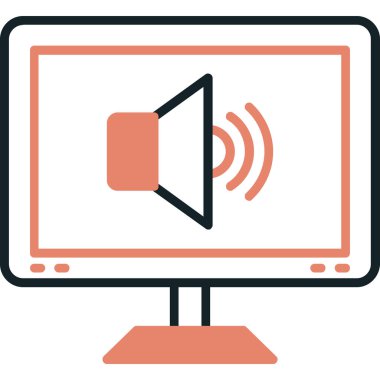 Konuşmacı. Web basit illüstrasyonu