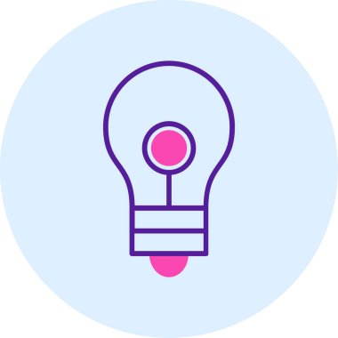 Ampul. Web simgesi basit illüstrasyon