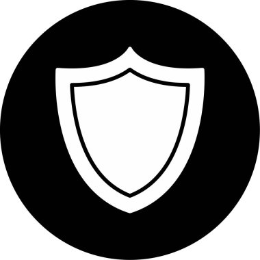 Kalkan simgesinin vektör illüstrasyonu