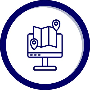 Harita işaretleyici. basit vektör