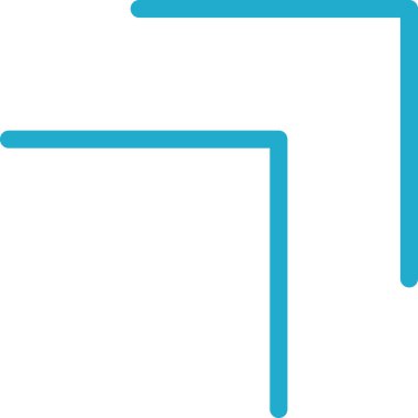 Yatay düzlemin mavi vektör simgesi