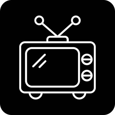 Televizyon. Web simgesi basit illüstrasyon
