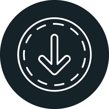 Eğilim biçimi izole edilmiş arkaplanda ok simgesi