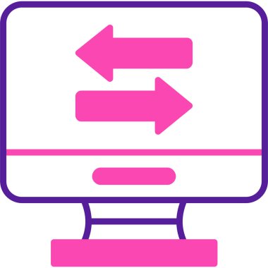 bilgisayar ekranı simgesi, basit illüstrasyon