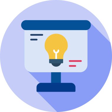 Ampul. Web simgesi basit illüstrasyon