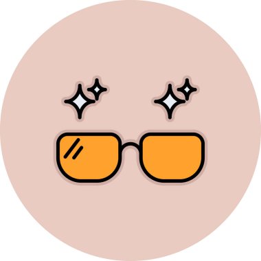 Gözlük. Web simgesi basit illüstrasyon