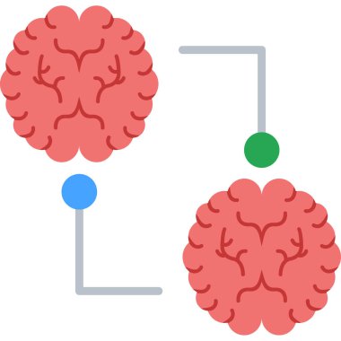 Beyin zekası simgesi ile ana hatları doldurulmuş