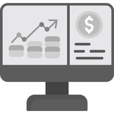 iş büyümesi grafiği simgesi sağlam biçimdedir