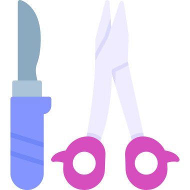 Makas. Web simgesi basit illüstrasyon