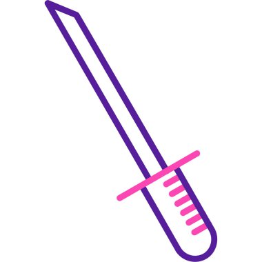 Bıçak ikonu. İnce çizgi tarzı tasarım. vektör illüstrasyonu