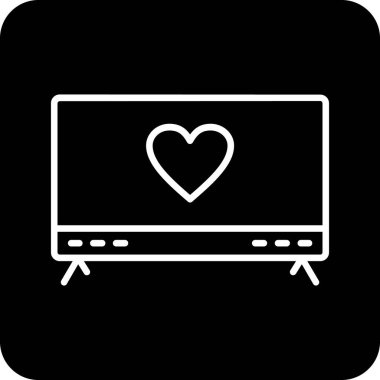 Televizyon. Web simgesi basit tasarım