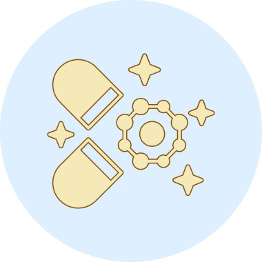 Bir yıldızın ve tıbbi maskenin vektör çizimi