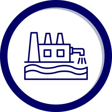 Modern b 'nin vektör illüstrasyonunda fabrika ikonu eksikliği