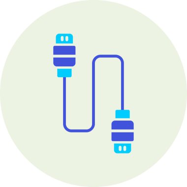 Kablo. Web simgesi basit illüstrasyon