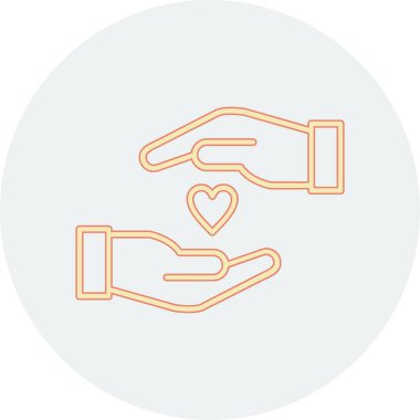 Aşk simgesinin vektör illüstrasyonu