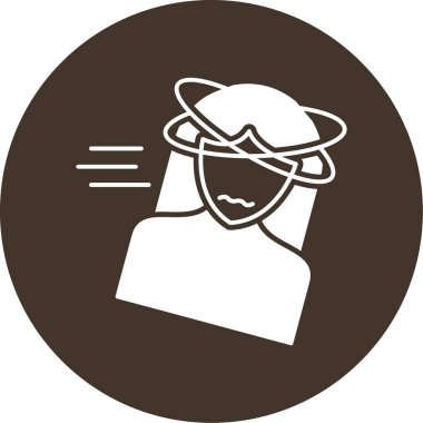 Maskeli bir kadının vektör çizimi